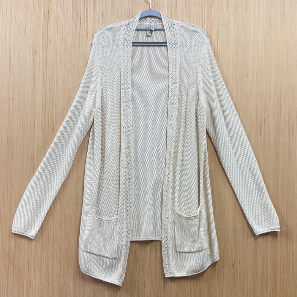 Sahalie Women's Cream Cardigan Sweater